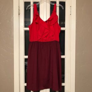 Mossimo red and maroon dress. Large. EUC